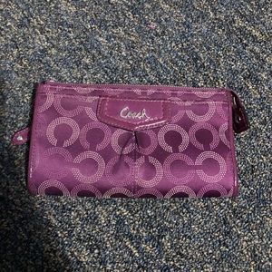 Purple coach wallet